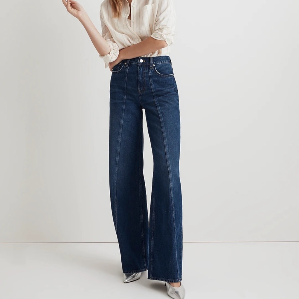 NWT Madewell Superwide-Leg Jeans in Carrington Wash: Twisted-Seam, size 31